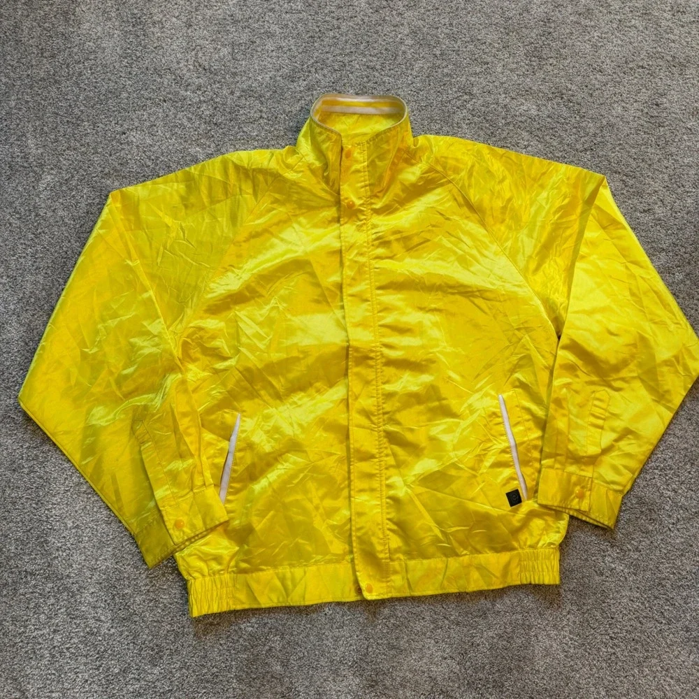 Eco Clean Natural Taste Yellow Windbreaker Jacket Japanese Kanji Graphic XL